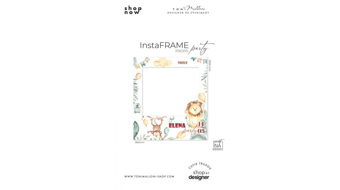 Rama props cabina foto personalizata in tematica evenimentului Instaframe Jungle 3